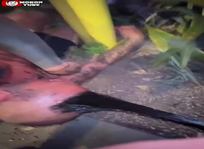 Video :After attempting to cross 1,000 strands of tape, he finds himself in the hospital